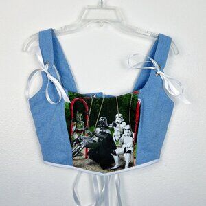 Hand Crafted Star Wars Darth Vader Swinging Corset Top with Stormtroopers